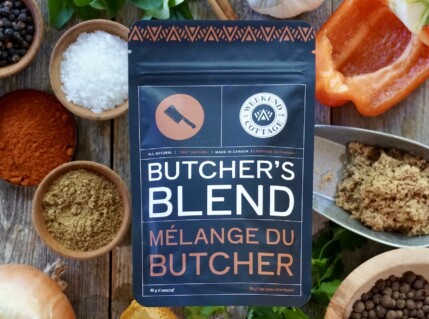 A pouch of Butcher's Blend spice mix.