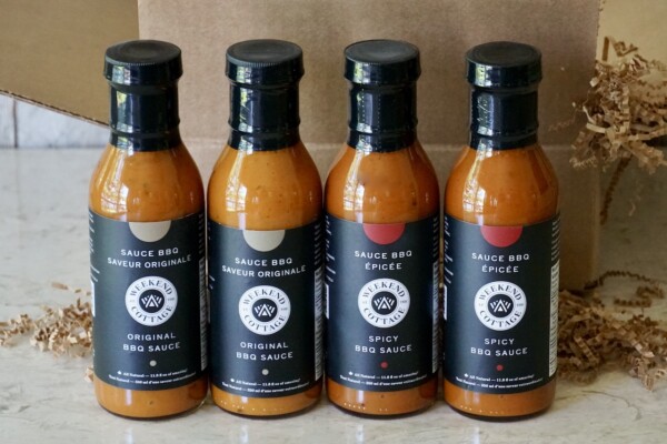 BBQ SAUCE SAMPLER featuring 2 bottles each of our Original and Spicy BBQ Sauces.