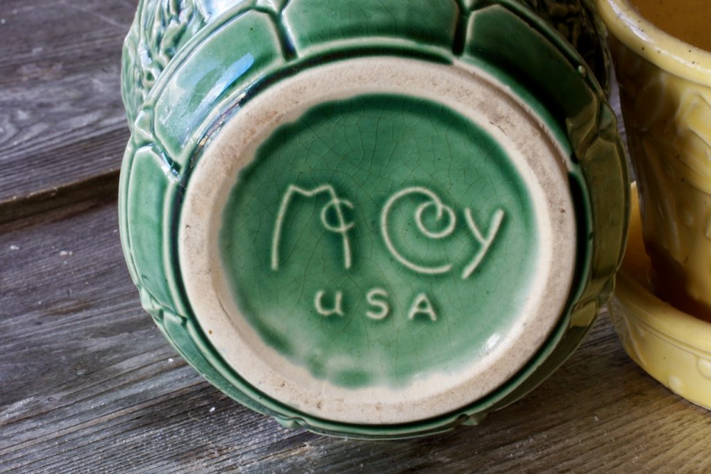 The distinctive, highly stylized McCoy Pottery hallmark.