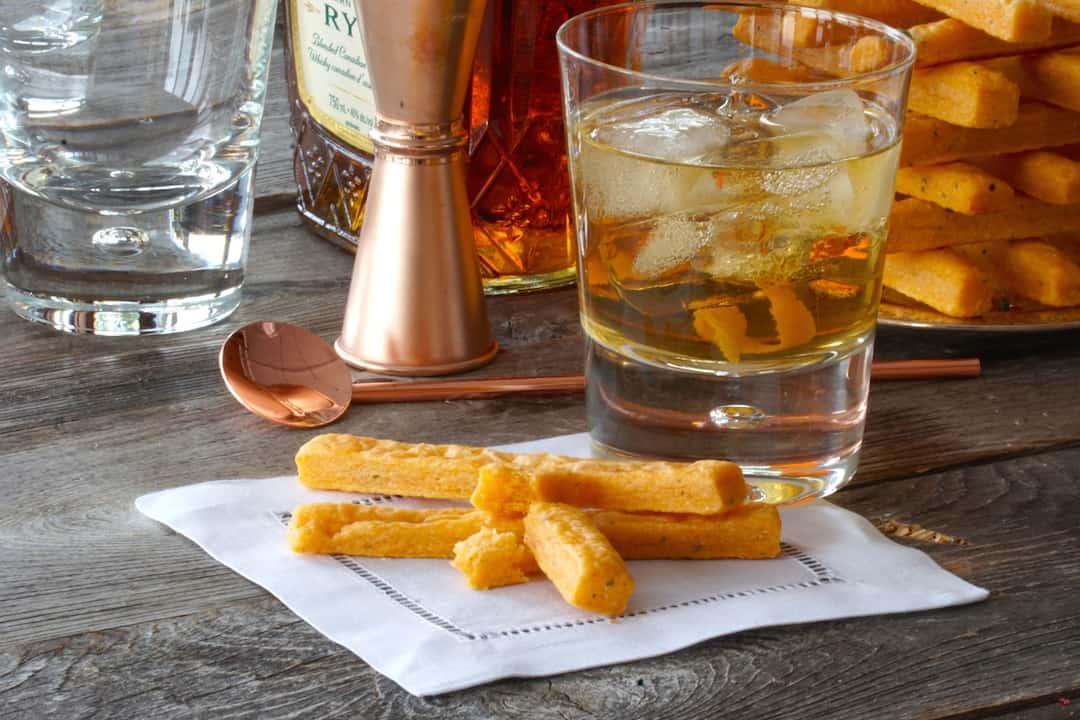 Spicy Cheese Sticks go wonderfully well with cocktails