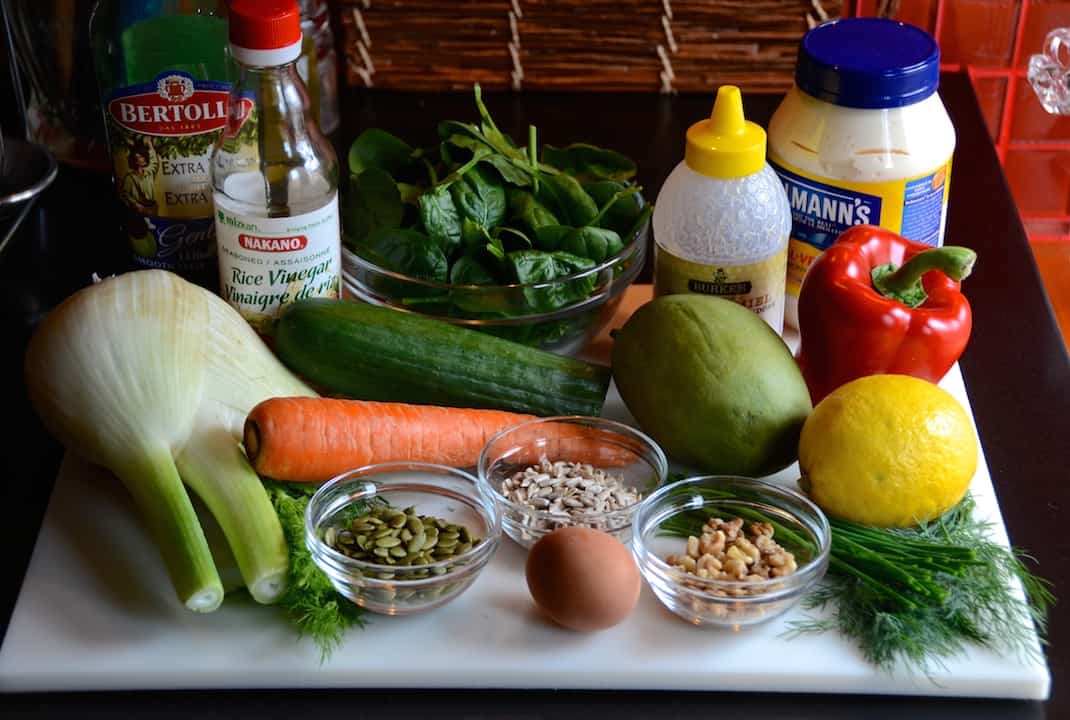 Ingredients for Healthy Spinach Salad