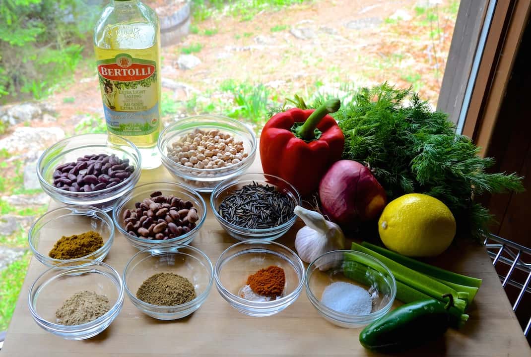 Ingredients for Warm Bean Salad
