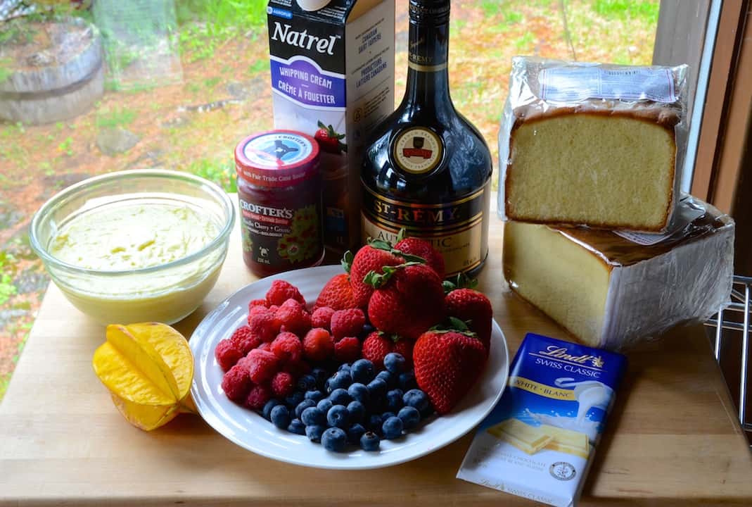Ingredients for Easy Berry Trifle