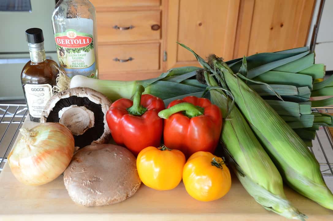 Ingredients for Grilled Vegetable Medley