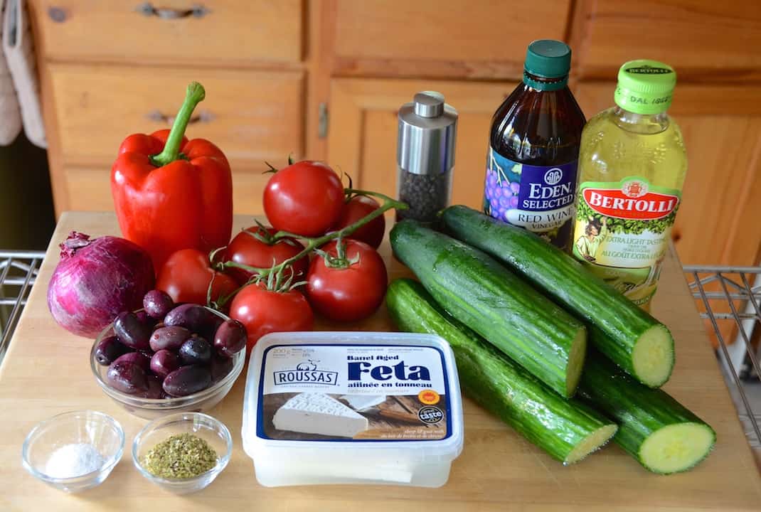 Ingredients for Our Best Greek Salad