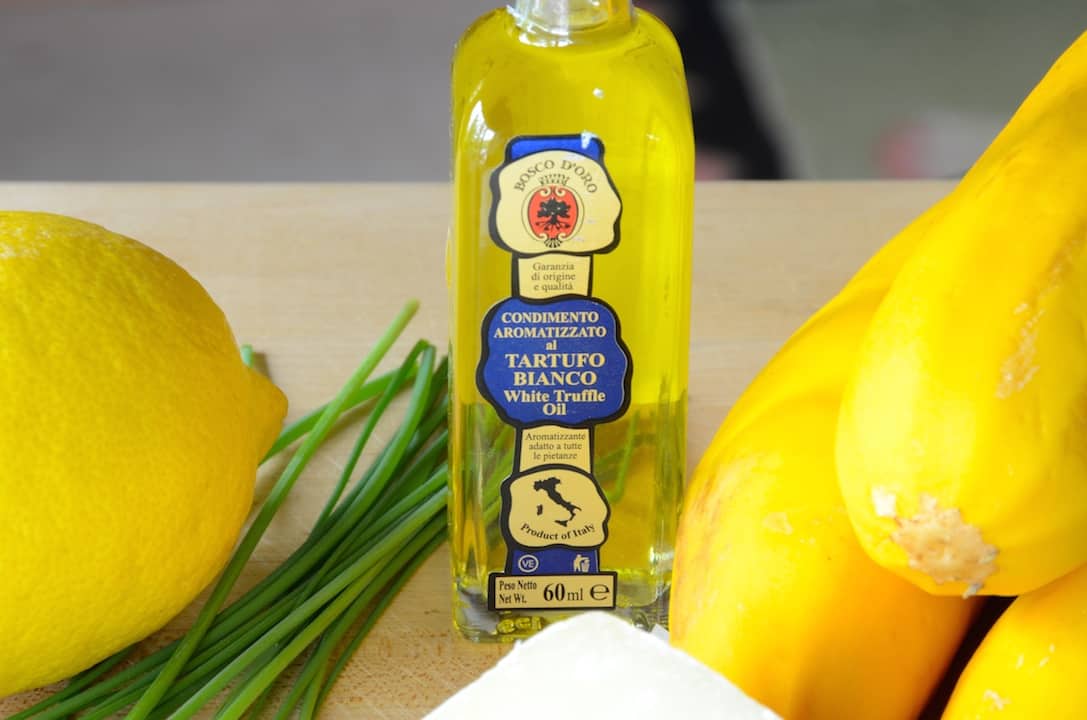 A small bottle of white truffle oil 