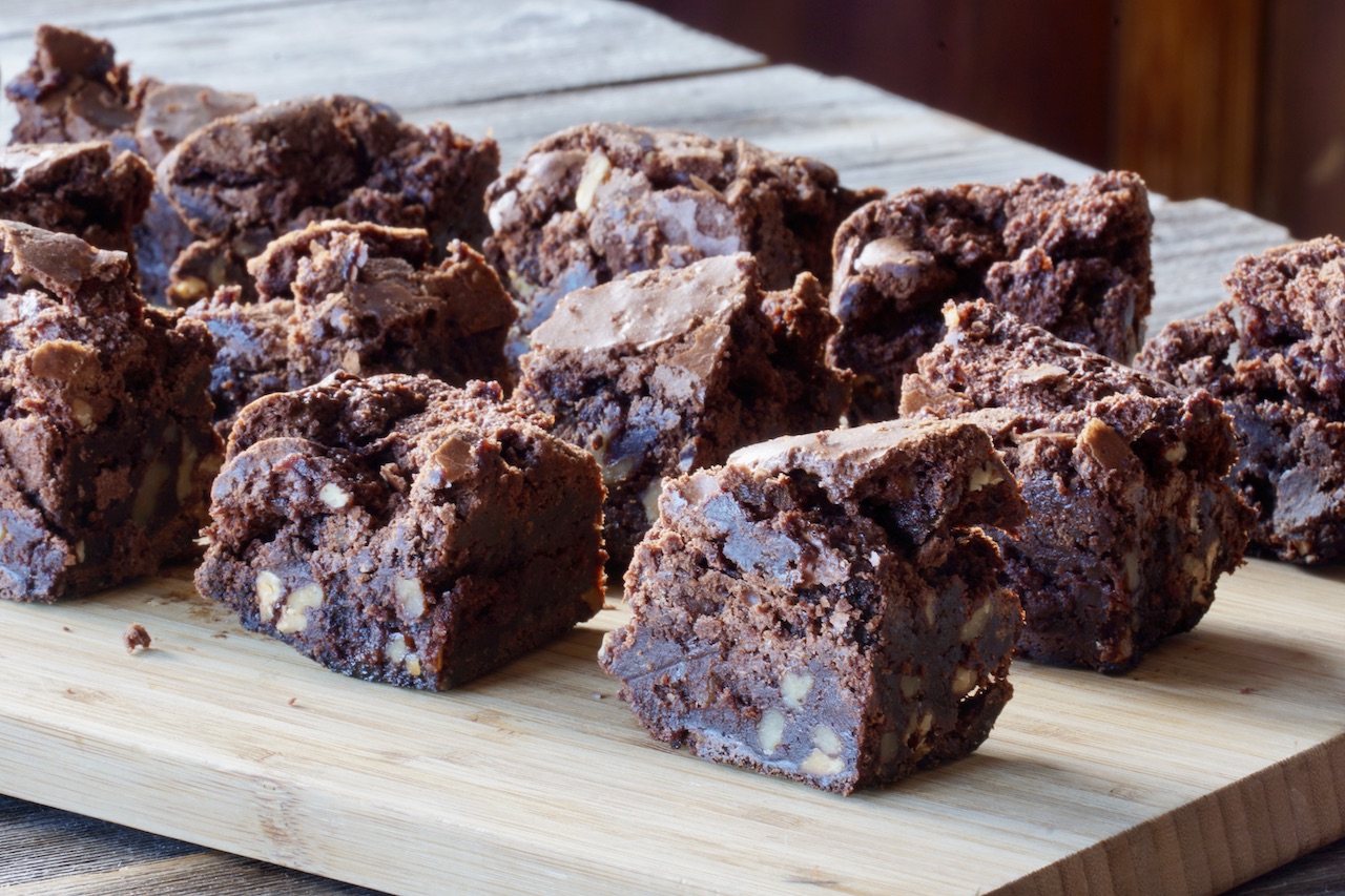 Rich and chewy Dark Chocolate Brownies