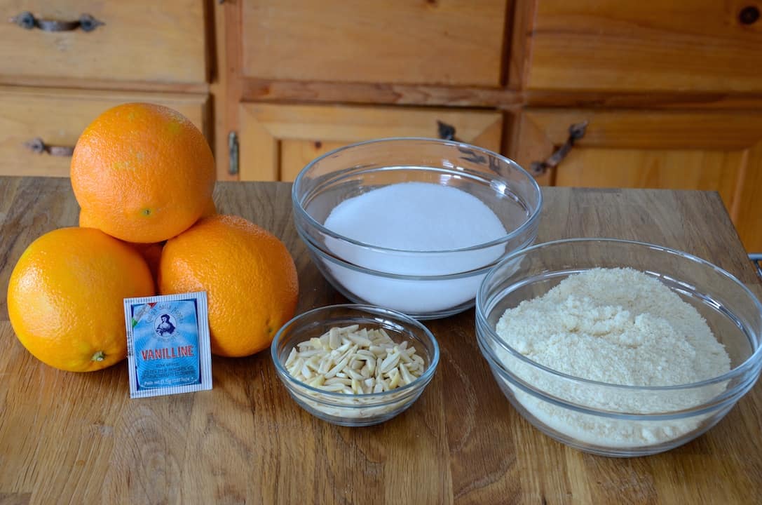 Ingredients for Orange Almond Balls