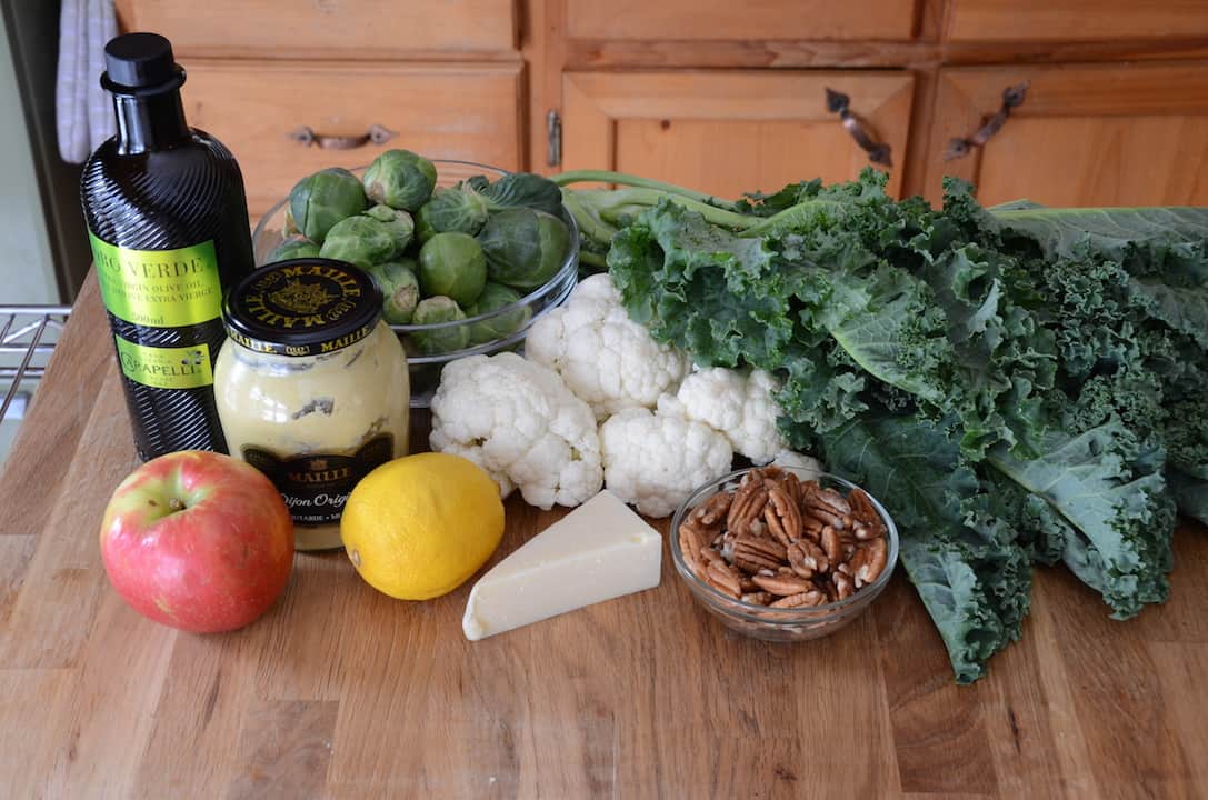 Ingredients for the Chopped Kale Salad