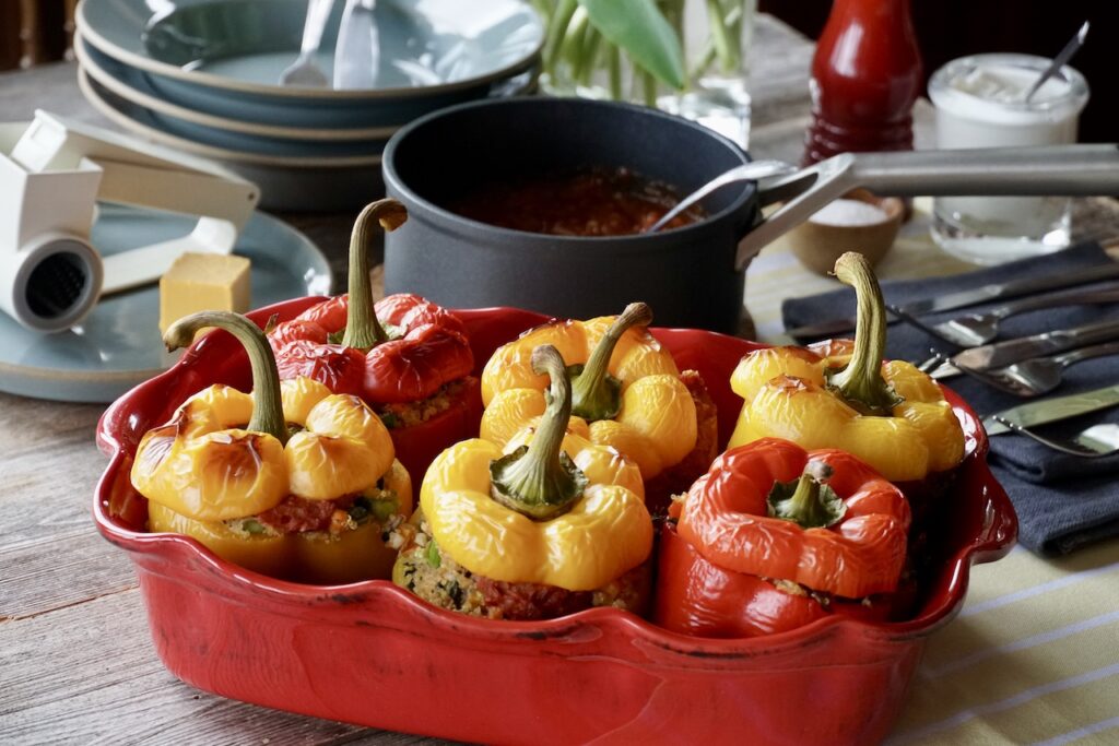 Vegetarian stuffed bell peppers