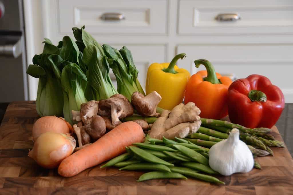 Assorted fresh vegetables for Stir Fry