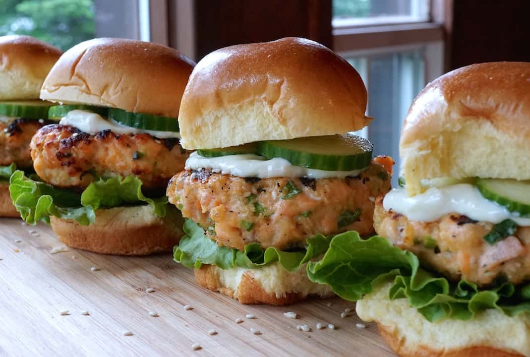 Grilled Salmon Burgers