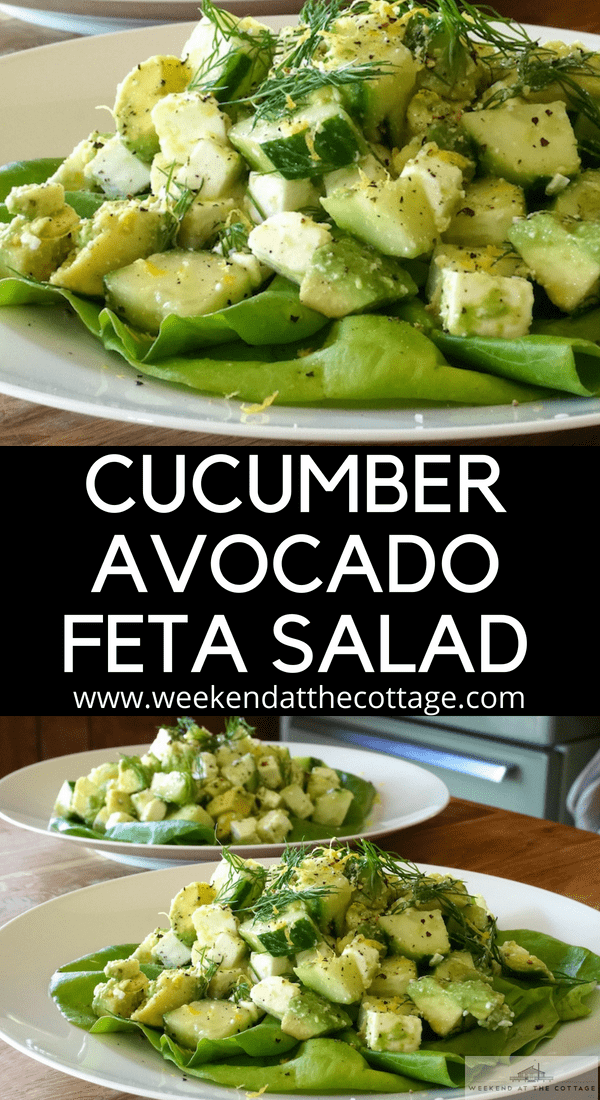 Cucumber Avocado Feta Salad