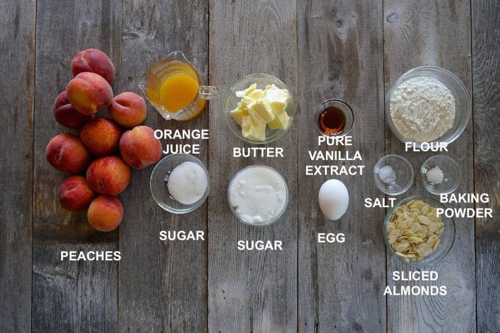 Ingredients for Peach Cobbler