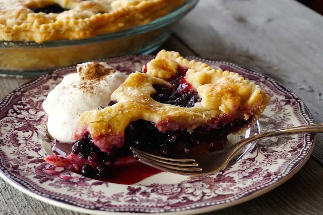 Wild Blueberry Pie - Weekend at the Cottage