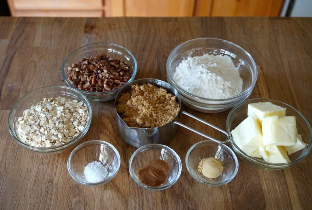 Ingredients for the crumble topping