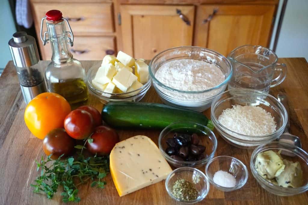 Ingredients for the Tomato Tart Recipe