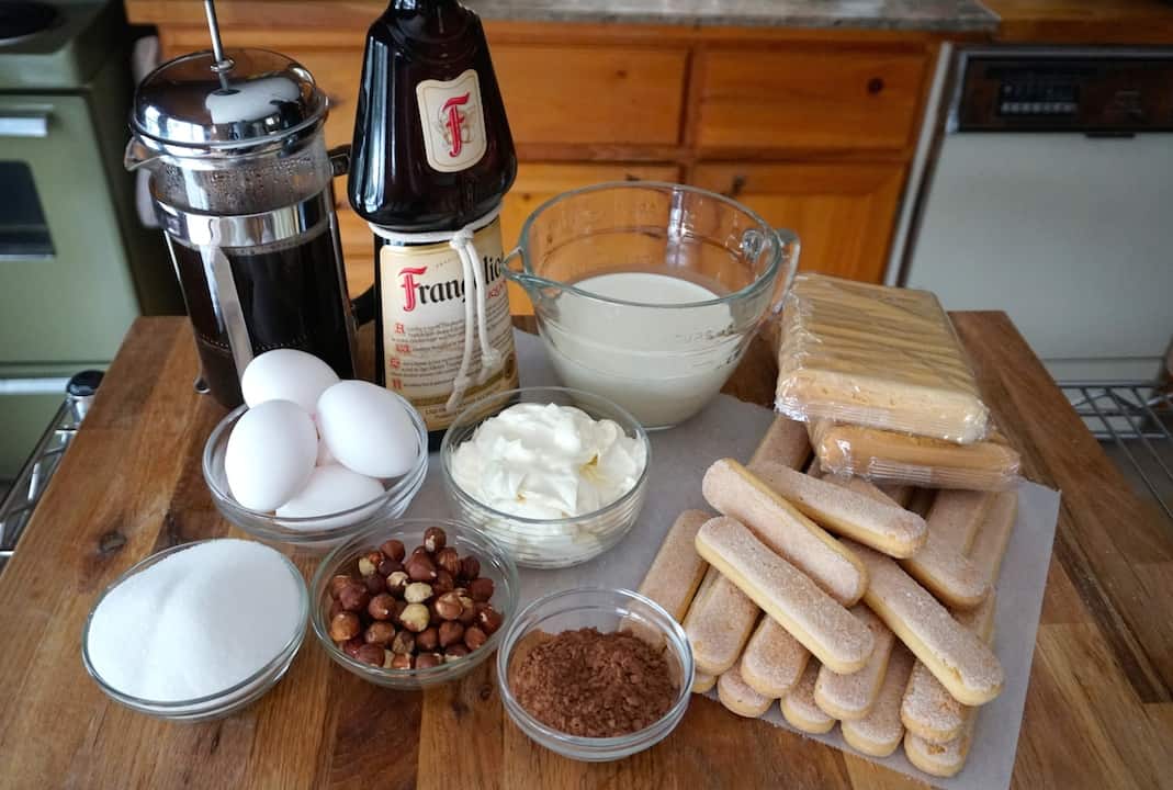 Ingredients for Homemade Tiramisu