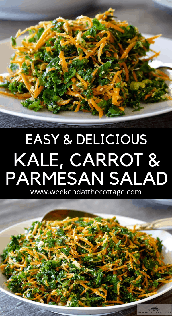 Kale Carrot & Parmesan Salad