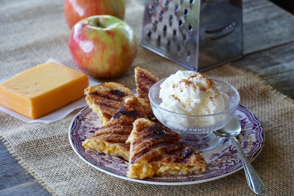 Apple Pie Grilled Cheese served for dessert