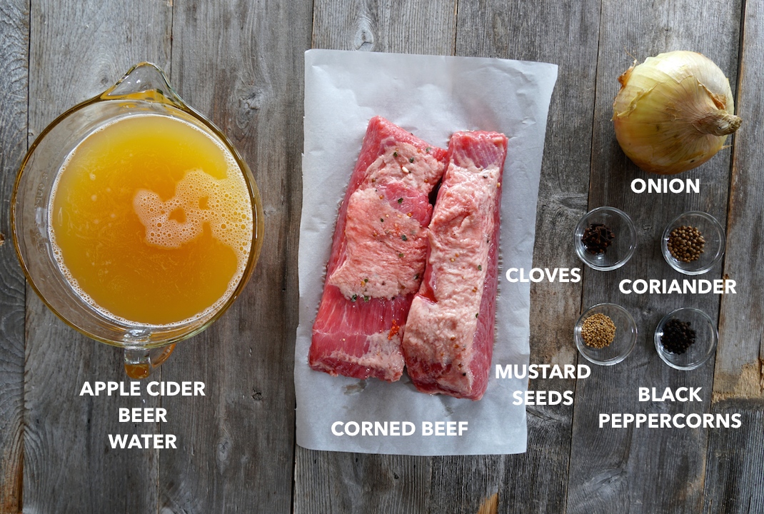 Ingredients for Corned Beef Dinner