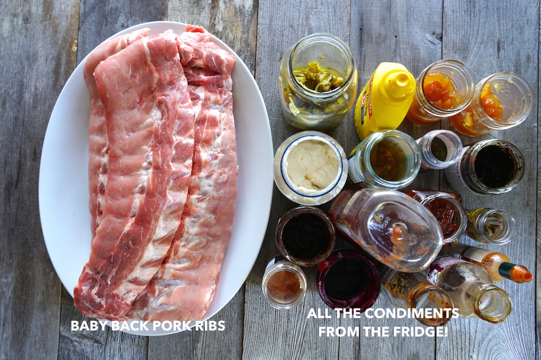 The ingredients for Fridge Ribs