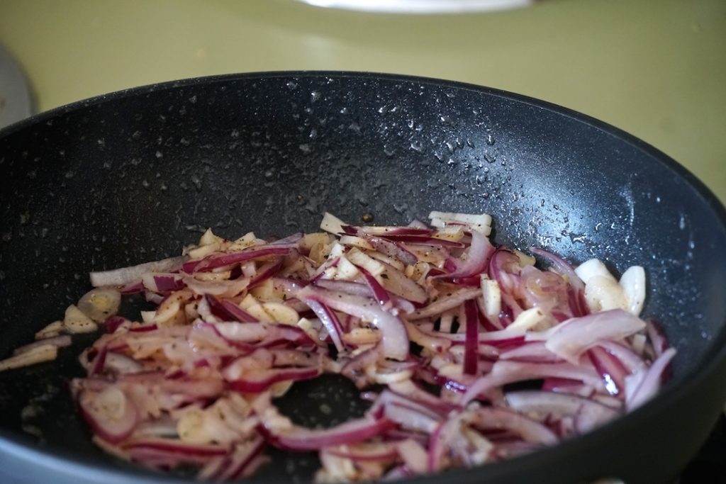 onions sauteed with garlic
