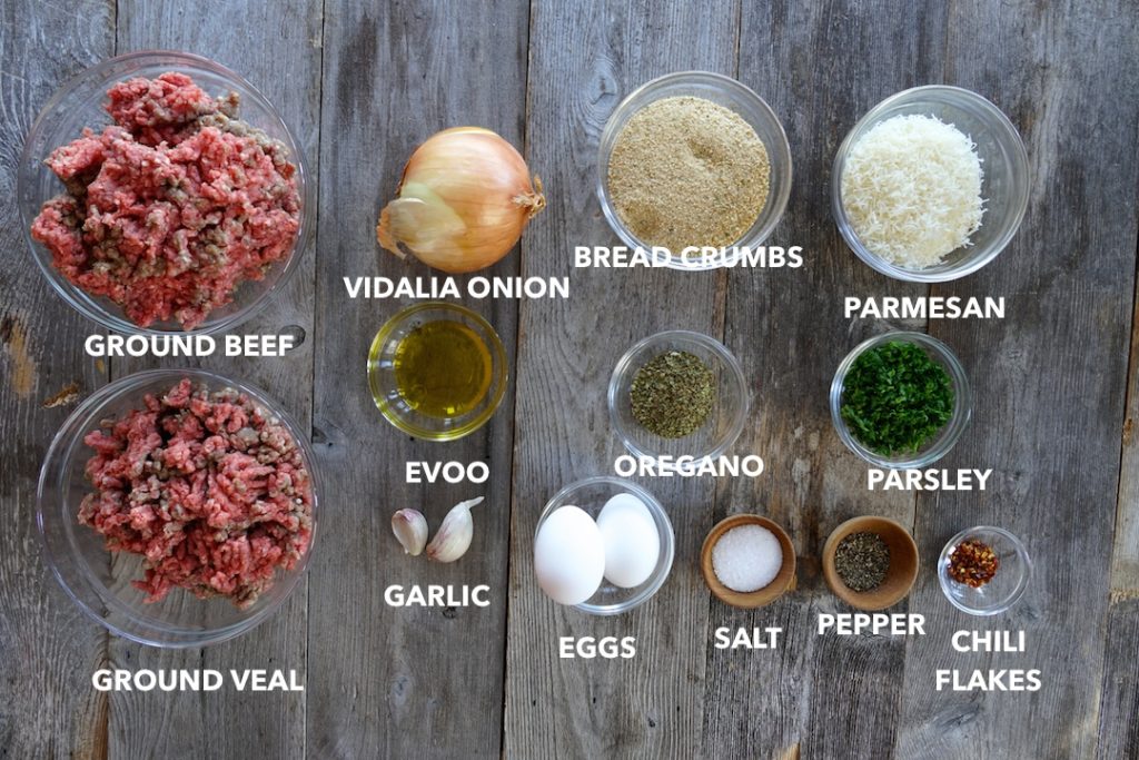 Ingredients for Meatballs
