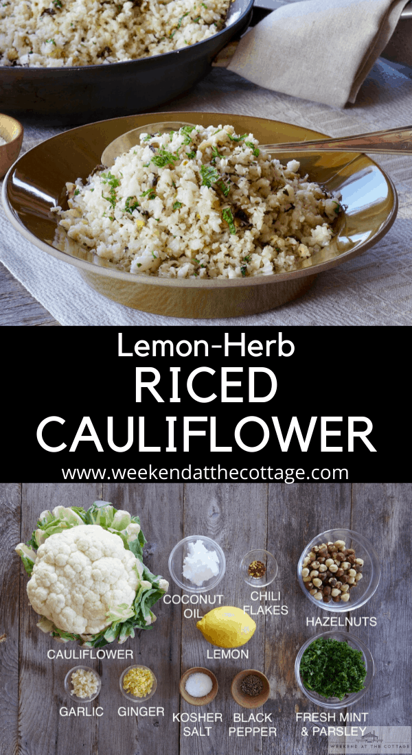 Lemon Herb Riced Cauliflower