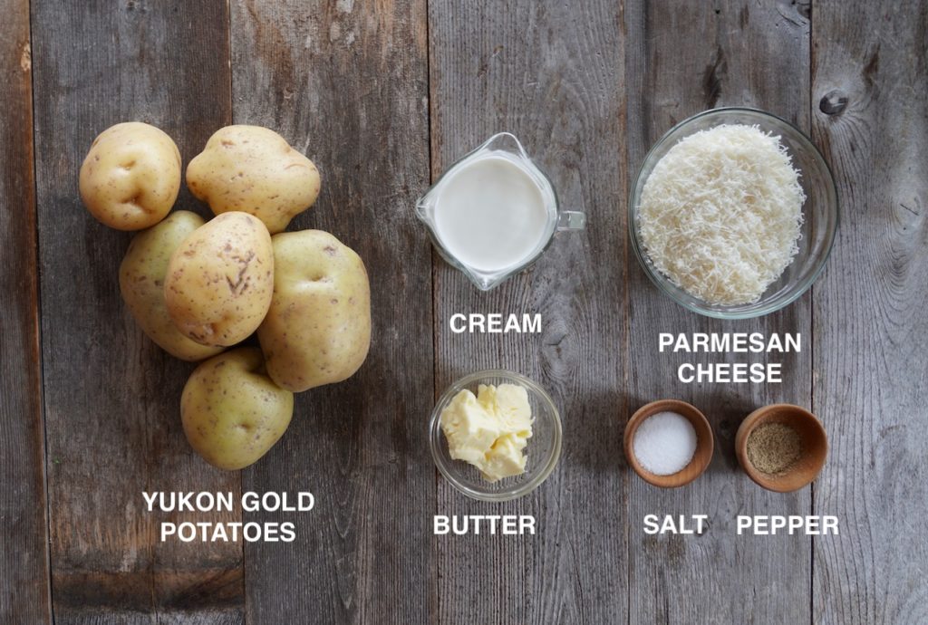 Ingredients for Parmesan Mashed Potatoes