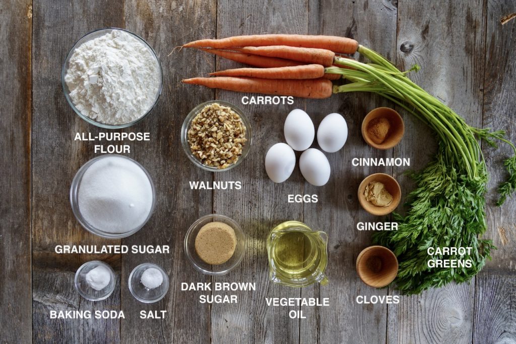 Ingredients for Our Best Carrot Cake