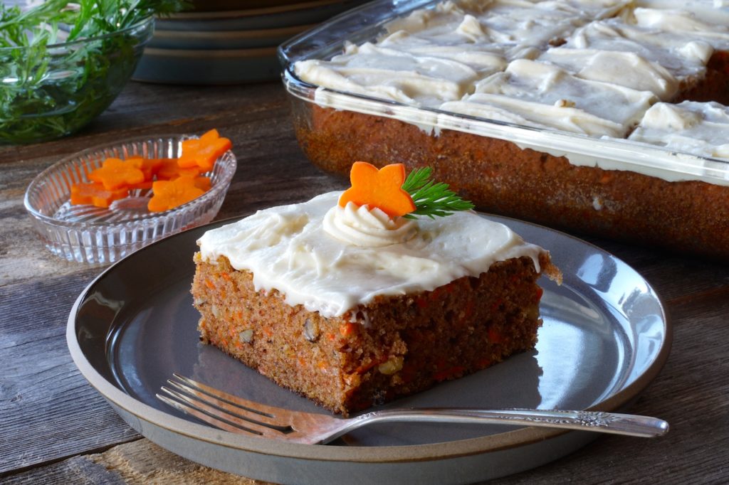 Our Best Carrot Cake with cream cheese icing.