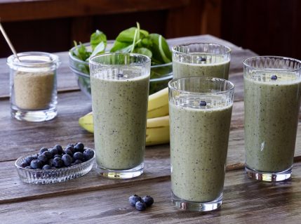 Spinach Blueberry and Banana Smoothie