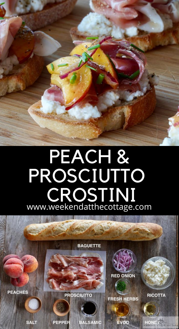 Peach & Prosciutto Crostini