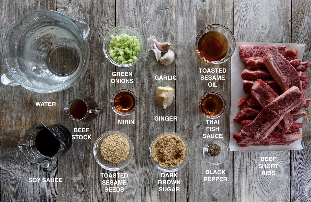 Ingredients for Grilled Korean Short Ribs