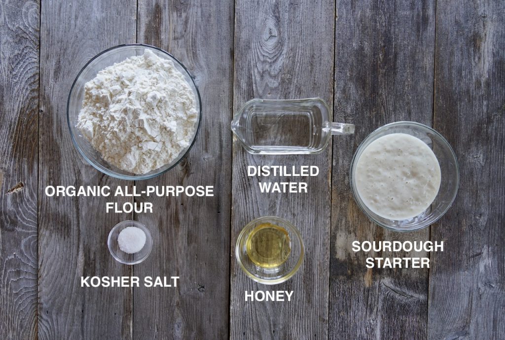 Ingredients for Homemade Sourdough Bread