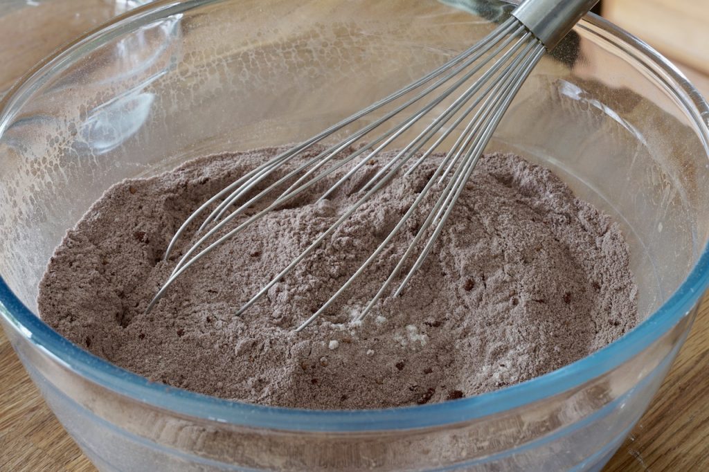 All of the dry ingredients whisked together