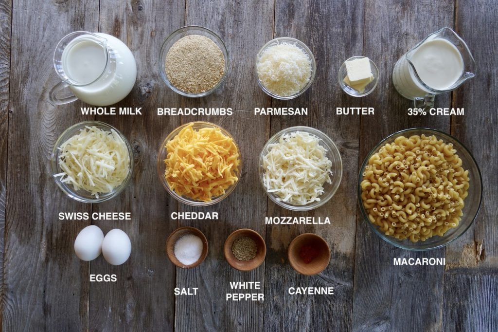 Ingredients for Old-Fashioned Macaroni and Cheese