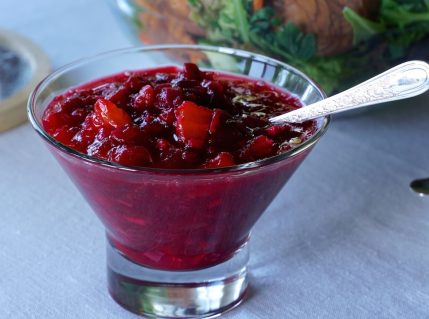 A bowl of Homemade Cranberry Sauce