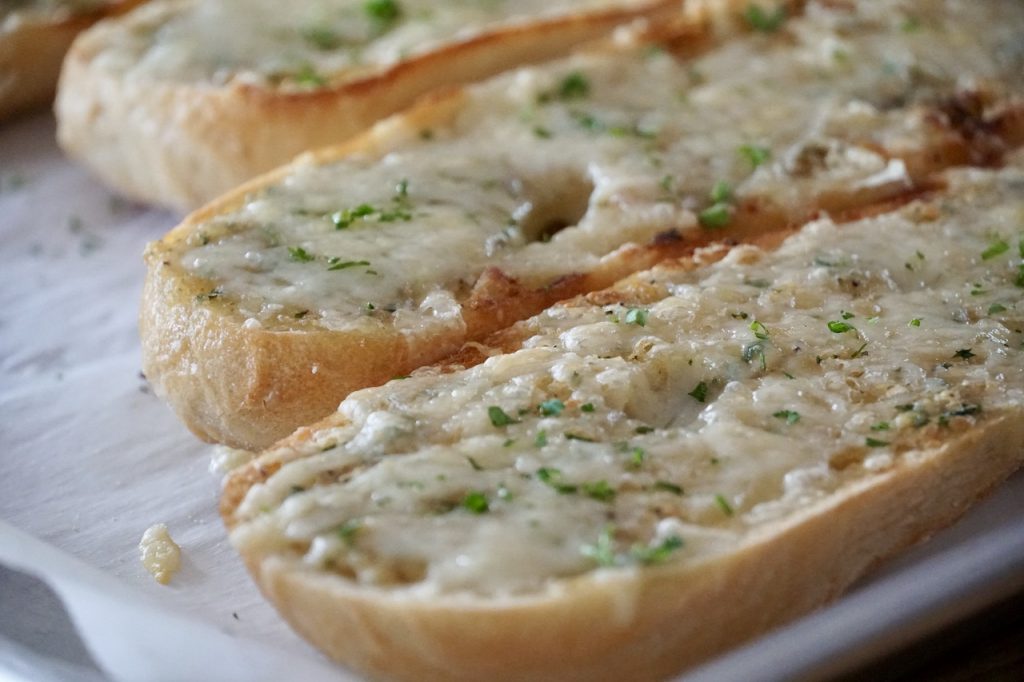 Roasted Garlic Cheese Bread fresh out of the oven