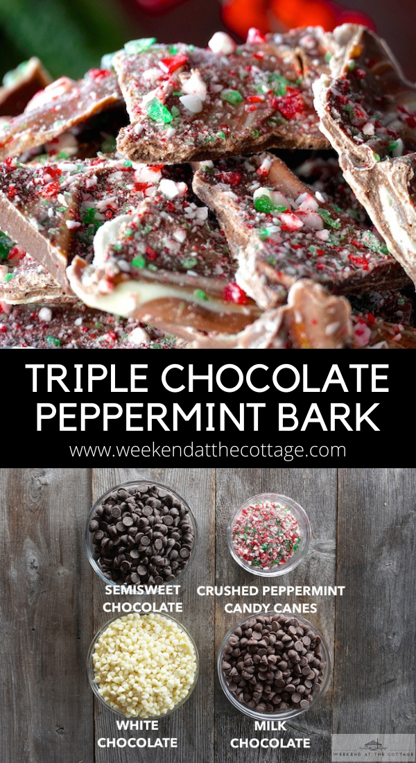 Triple Chocolate Peppermint Bark
