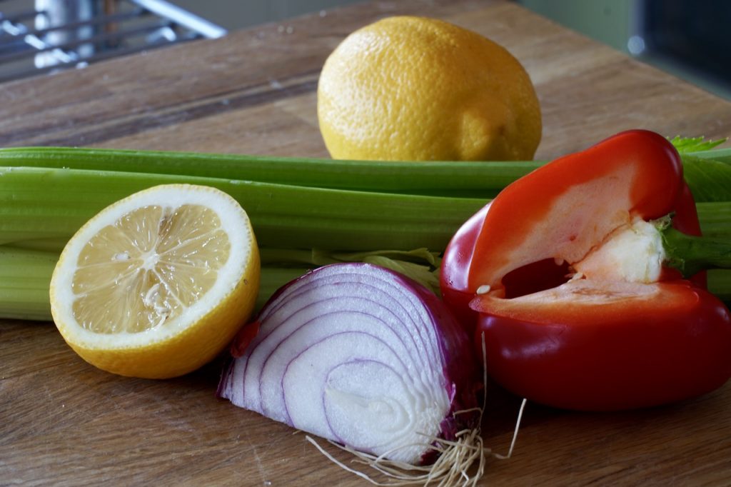 Flavour boosters include celery, red pepper, red onion and lemon juice