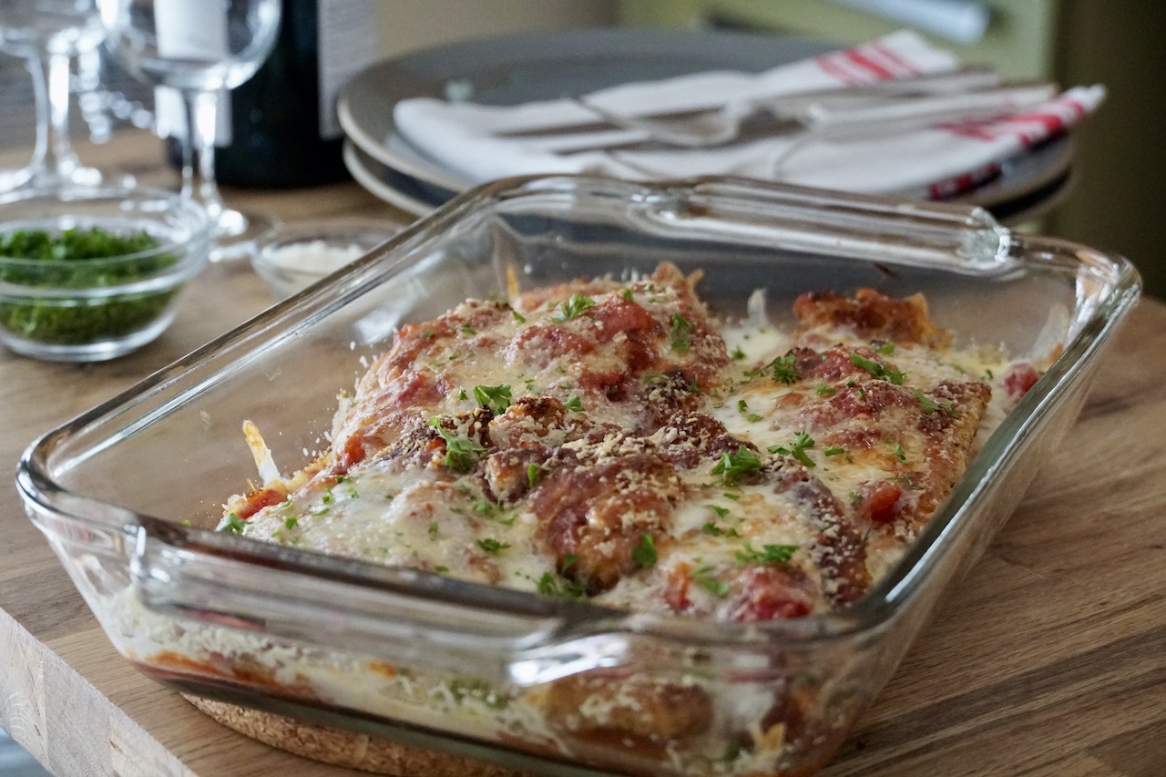 Chicken Parmigiana Recipe fresh out of the oven