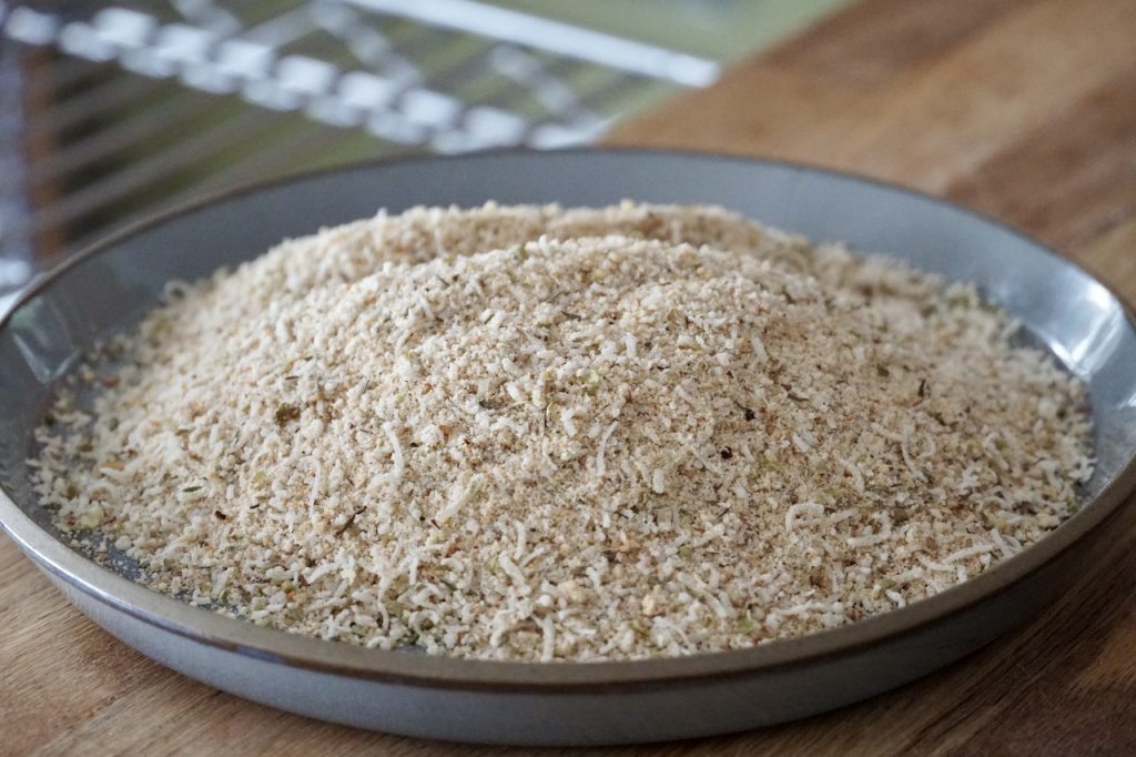 Homemade breading mixture with Parmesan