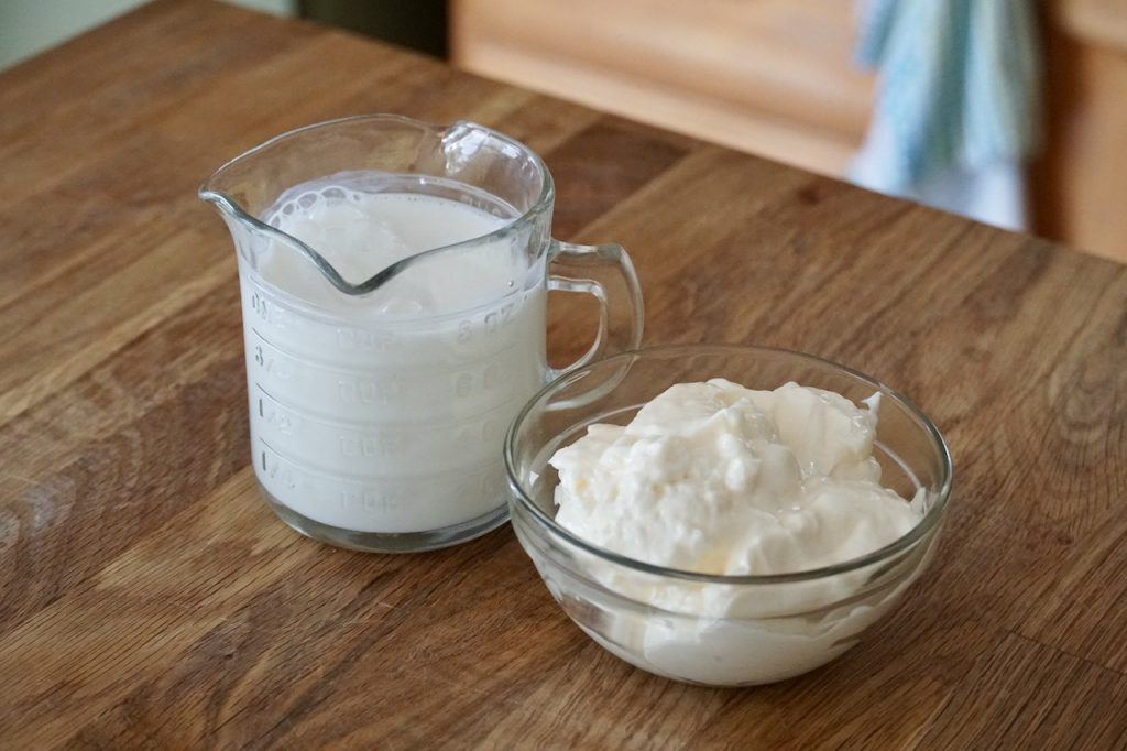 Buttermilk and mayonnaise