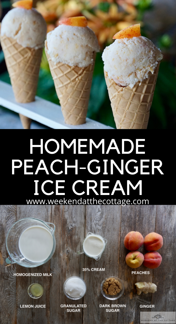 Homemade Peach-Ginger Ice Cream
