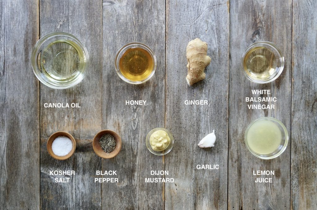 Ingredients for Honey-Ginger Dressing