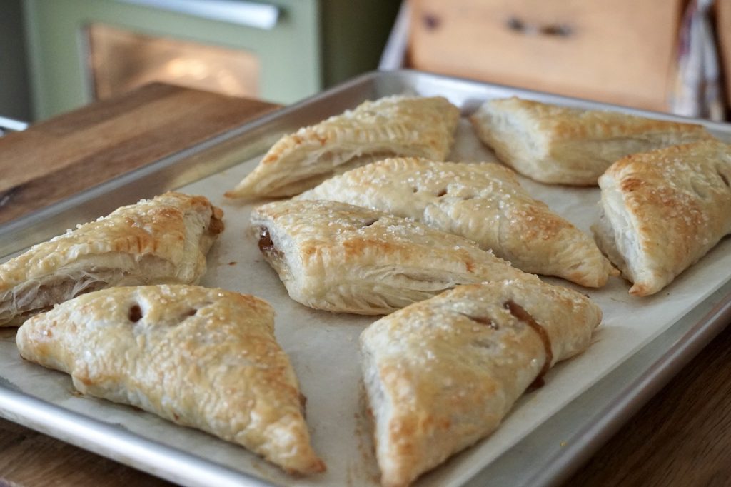 Homemade apple turnovers fresh out of the oven