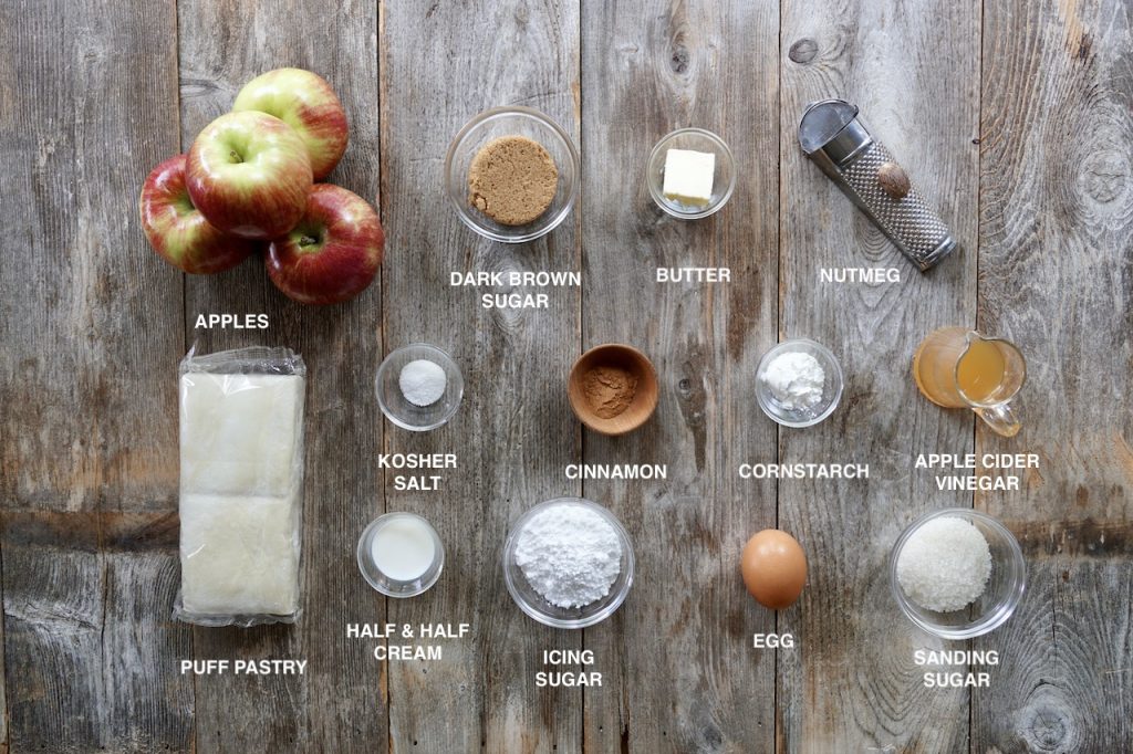 The ingredients for Easy Apple Turnovers