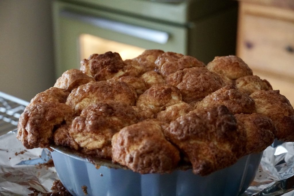 The Cinnamon-Sugar Monkey Bread fresh out of the oven